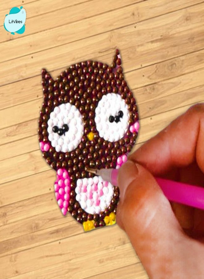 LitVibes Resin Diy Diamond Painting 5D Stickers, Mosaic Diamond Stickers Art And Craft Kit For Kids & Children - (Animals) - Image 4